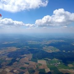 Flugwegposition um 13:07:44: Aufgenommen in der Nähe von Ostalbkreis, Deutschland in 2114 Meter
